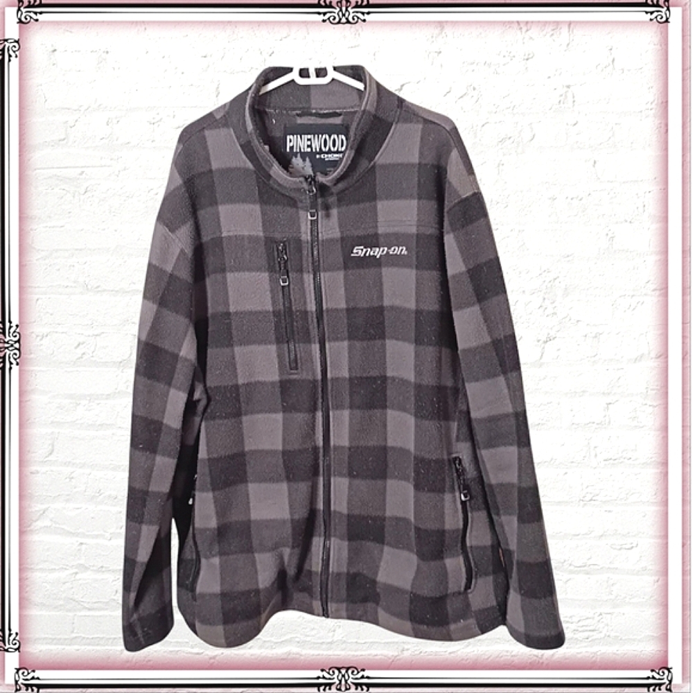 Choko Snap On Plaid Fleece Zip Up Jacket Size 3XL